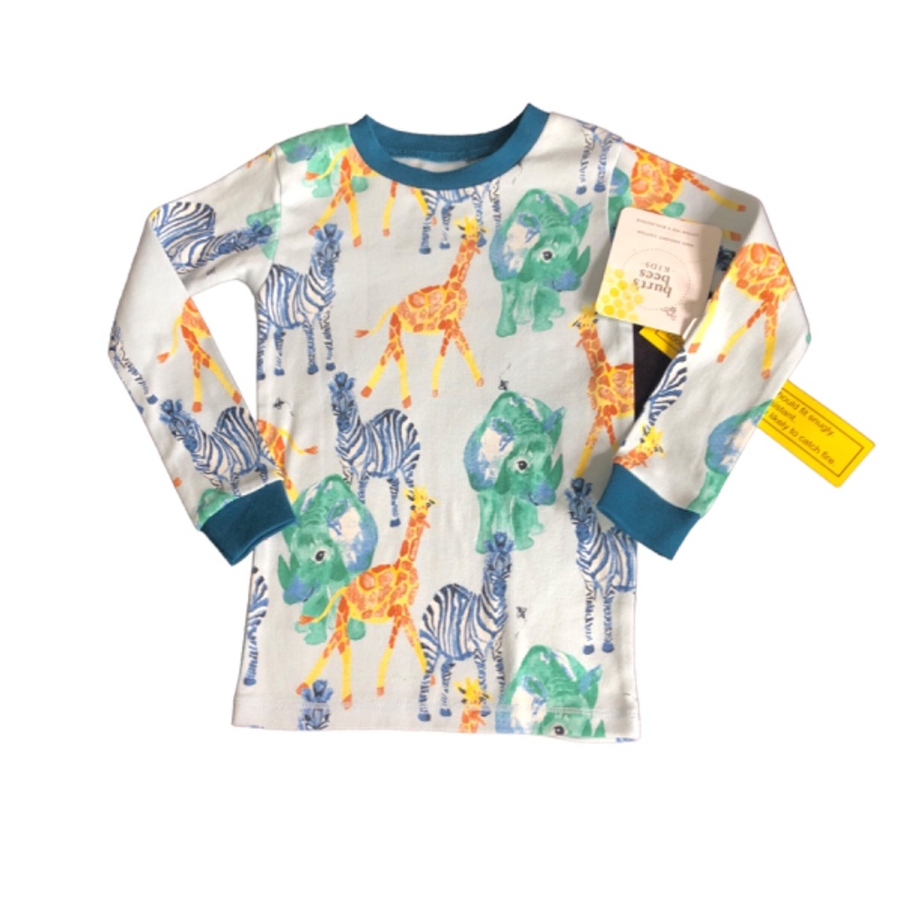 Burt's Bees Kids Organic Cotton Pajama Tops ONLY Sizes 2T, 3T - Picture 1 of 10